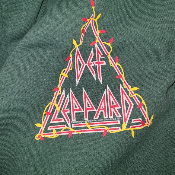 Def Leppard Christmas holiday sweatpants L - Picture 1 of 4